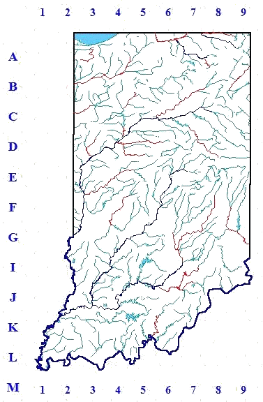 [Indiana's Major Rivers, Streams and Reservoirs]